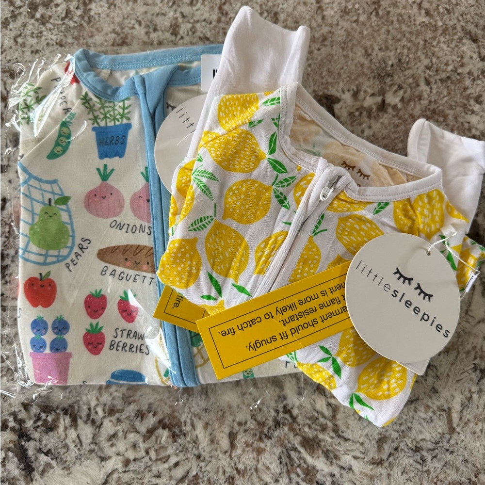 Little Sleepies Farmer's Market & Lemons Zippy Pajamas 6-12 Months